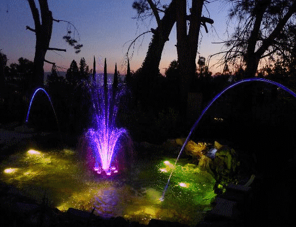 LED lighted optical water jet